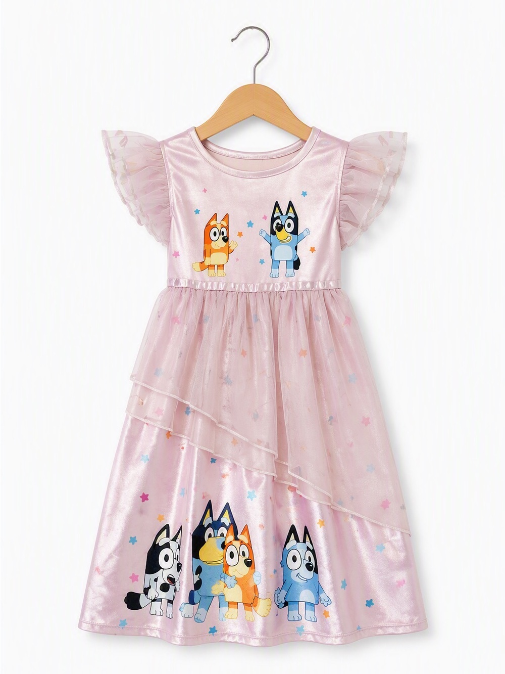 Official Bluey Heeler Family Tulle Layered Ruffle Skirt Dress-up Magical Fairy